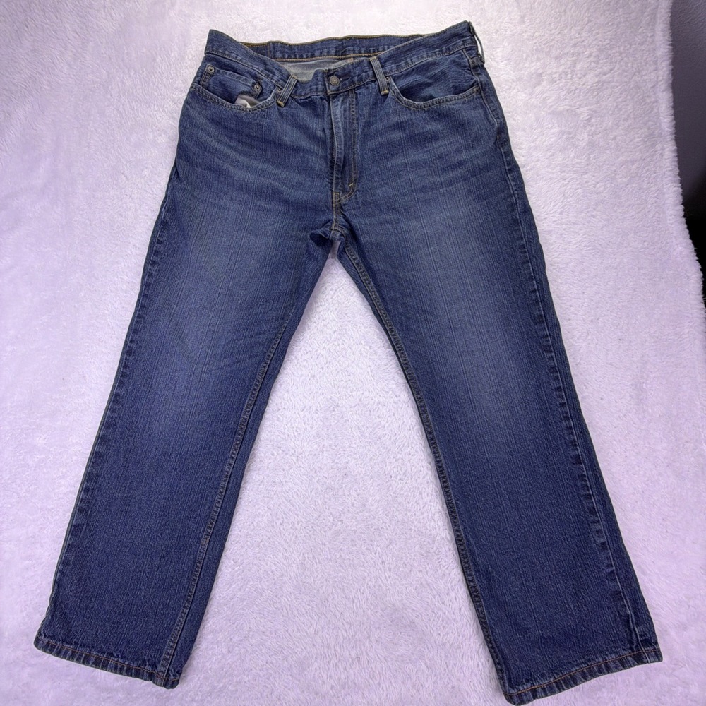 Levi's 559 Jeans Mens 38x30(29) Relax-Straight 100% Cotton Denim Dark Blue Wash